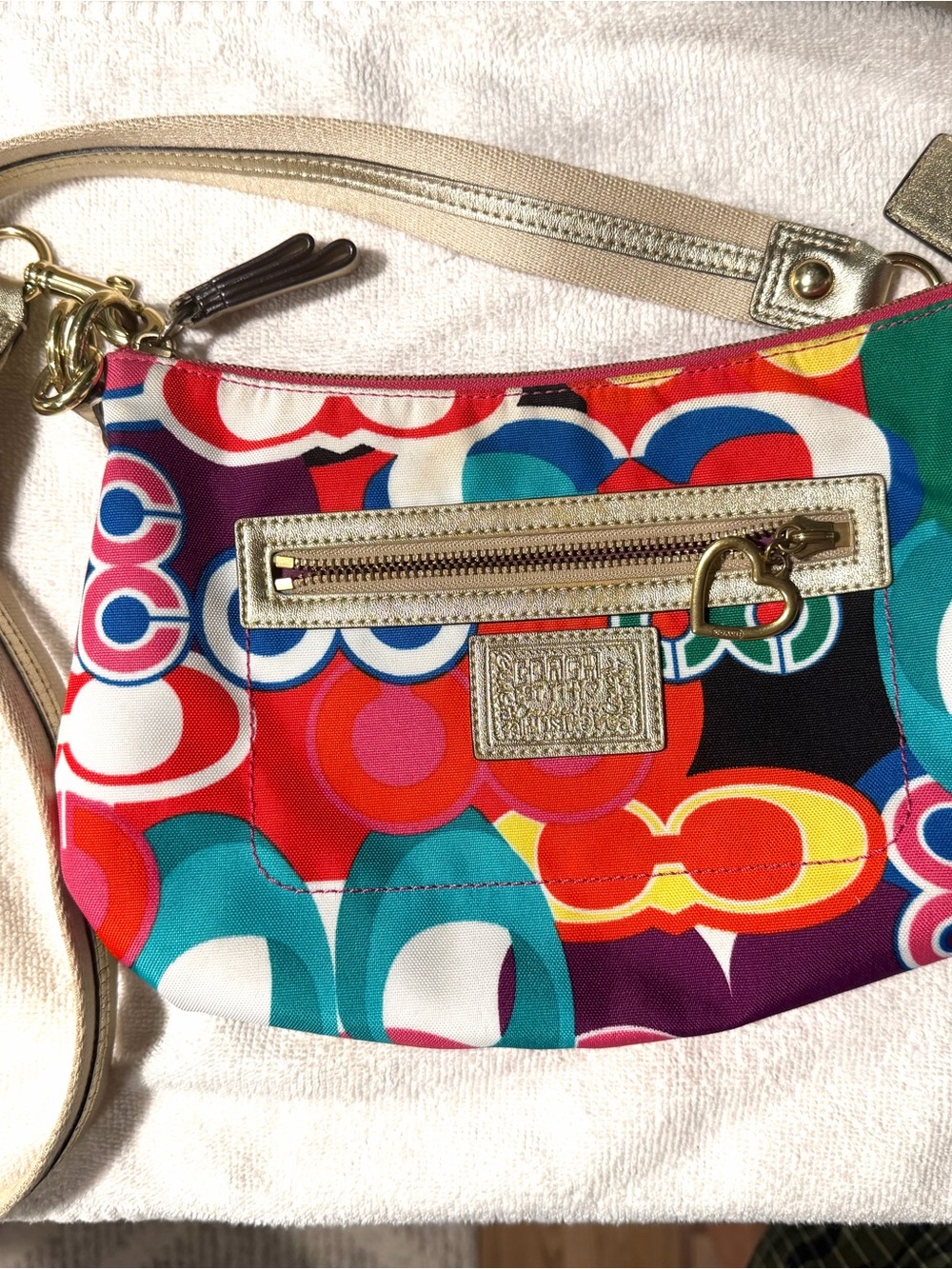 Vintage Coach Poppy Graffiti Glam Crossbody Bag F20039